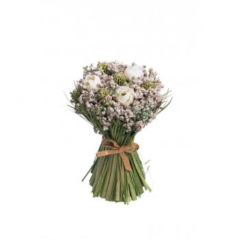 BOUQUET ROSES CREME/MENTHE  9,5X15CM