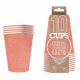GOBELET CARTON ROSE GOLD SCINTILLANT 53CL X10