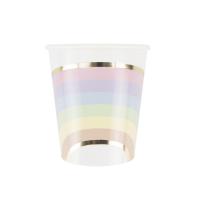 GOBELETS ARC EN CIEL PASTLE 200ML X8