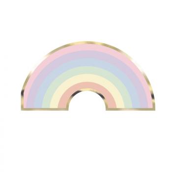 SERVIETTES ARC EN CIEL PASTEL 17X33CM X16