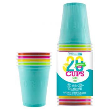 GOBELET PS MULTICOLOR 53 CL X20