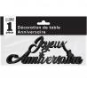 DECORATION DE TABLE ANNIVERSAIRE METALLISEE NOIRE