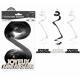 GUIRLANDES SPIRALES J.A HOLOGRAMMES NOIRE/BLANCHE