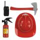 SET POMPIER (casque, hache, talkie, extincteur)