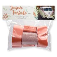KIT DE DECORATION VOITURE ROSE GOLD (6noeuds+1 gros noeud+tulle20M)