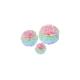 FLEURS DE DECORATION PASTEL X3 (20/30/40CM)