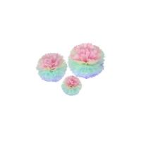 FLEURS DE DECORATION PASTEL X3 (20/30/40CM)