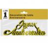 DECORATION DE TABLE ANNIVERSAIRE METALLISEE OR