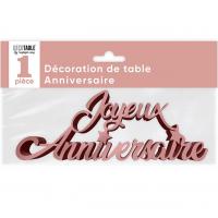 DECORATION DE TABLE ANNIVERSAIRE METALLISEE ROSE GOLD