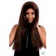 PERRUQUE LONGUE RAIDE BRUNE 60CM