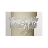 JARRETIERE SATIN ET PERLE BLANCHE