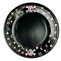 ASSIETTES CARTON PIRATE 18CM X8