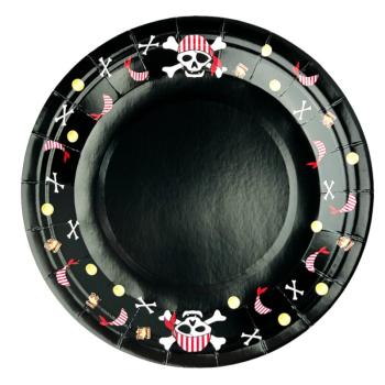 ASSIETTES CARTON PIRATE 18CM X8