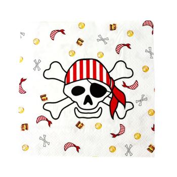 SERVIETTES PAPIER PIRATE 33X33CM  X16