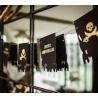 GUIRLANDE JOYEUX ANNIVERSAIRE PIRATE NOIR ET OR