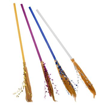 BALAI DE SORCIERE COULEURS ASS ALEATOIRES 110CM