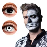 LENTILLES DUO SKULLFACE 3 MOIS (1 noire+1 blanche cercle noir)