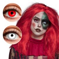 LENTILLES DUO CREEPY CLOWN 3 MOIS (1 rouge + 1 blanche)