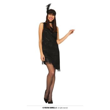 COSTUME CHARLESTON ROBE NOIRE T.42-44