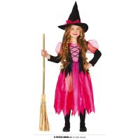 COSTUME SORCIERE ROSE T.10-12 ANS