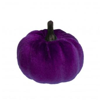CITROUILLE VELOURS VIOLET DIAM 10CM X7/11CM HT