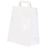 SAC CABAS 20X10X32 KRAFT BLANC  (X250)