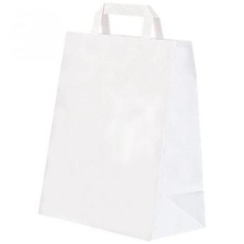 SAC CABAS 20X10X32 KRAFT BLANC  (X250)