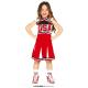 COSTUME CHEERLEADER ROUGE T.5-6 ANS