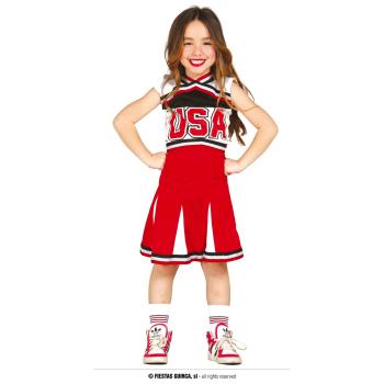 COSTUME CHEERLEADER ROUGE T.5-6 ANS