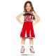 COSTUME CHEERLEADER ROUGE T.3-4 ANS