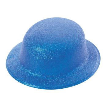 CHAPEAU MELON PAILLETTE BLEU