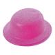 CHAPEAU MELON PAILLETTE ROSE