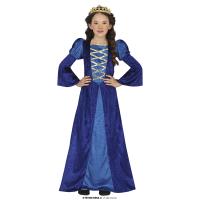 COSTUME MEDIEVAL BLUE LADY T.7-9 ANS