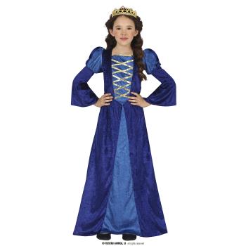 COSTUME MEDIEVAL BLUE LADY T.7-9 ANS