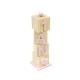 CUBES BOIS EMPILES "1 AN" ROSE (15,5x4,5x4,5cm)