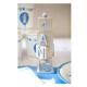 CUBES BOIS EMPILES "1 AN" BLEU (15,5x4,5x4,5cm)