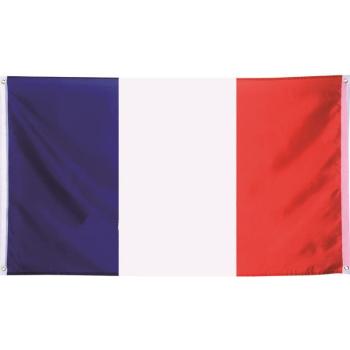 Drapeau de la ville de Vannes avec une hermine sur fond rouge Stock