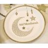 ASSIETTE CARTON AID MOUBARAK METALLISEE 23CM X6