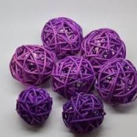 SACHET 9 BOULES ROTIN PRUNE