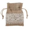 SACHET NATUREL JUTE ET DENTELLE X4