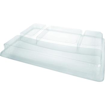 COUV PLATEAU 5 COMP TRANSP 345X245MM  (X200)