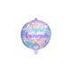 BALLON ALU ROND JOYEUX ANNIVERSAIRE SIRENE 45CM