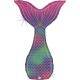 BALLON ALU QUEUE DE SIRENE GLITTER 41"116CM
