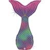 BALLON ALU QUEUE DE SIRENE GLITTER 41"116CM