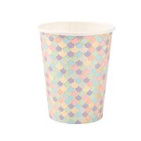 GOBELETS SIRENE CARTON IRISE PASTEL ET OR 255ML X8