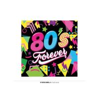 SERVIETTES 80'S 16X16CM  X20