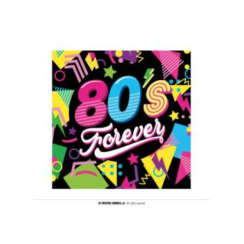 SERVIETTES 80'S 16X16CM  X20