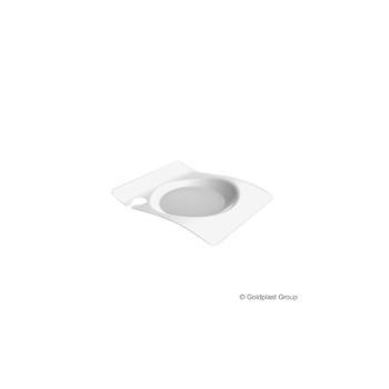 Assiette vague plastique 22x18 cm blanc x12