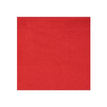 SERVIETTES COCKTAIL CRYSTAL ROUGE 21X20CM X25