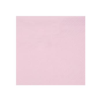 SERVIETTES COCKTAIL CRYSTAL ROSE CLAIR 21X20CM X25